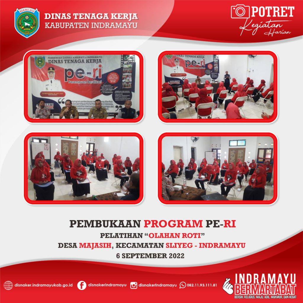 Pembukaan Program PE-RI Pelatihan Olahan Roti Desa Majasih, Sliyeg Indramayu