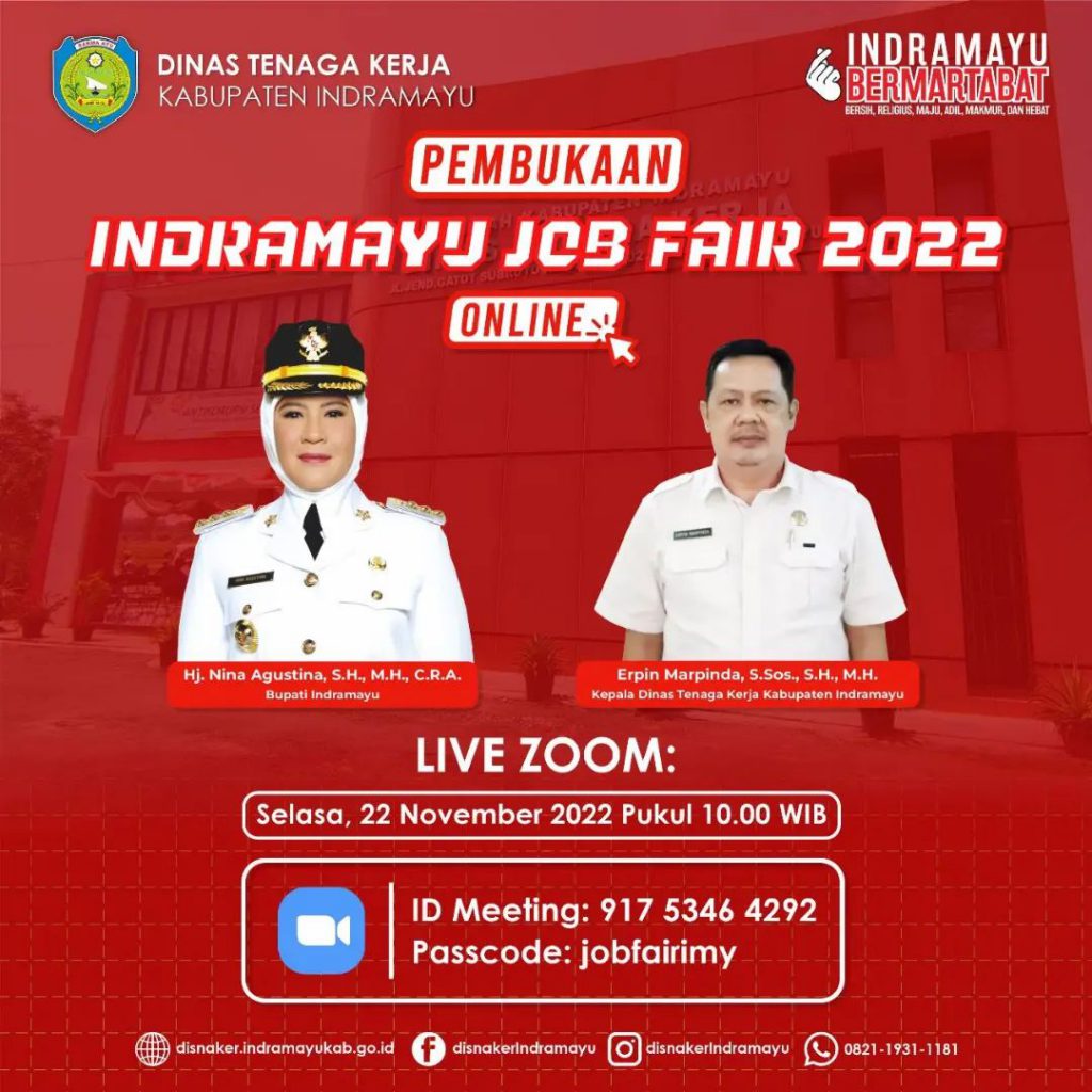 Pembukaan Jobfair Online 2022 Dinas Tenaga Kerja Kabupaten Indramayu