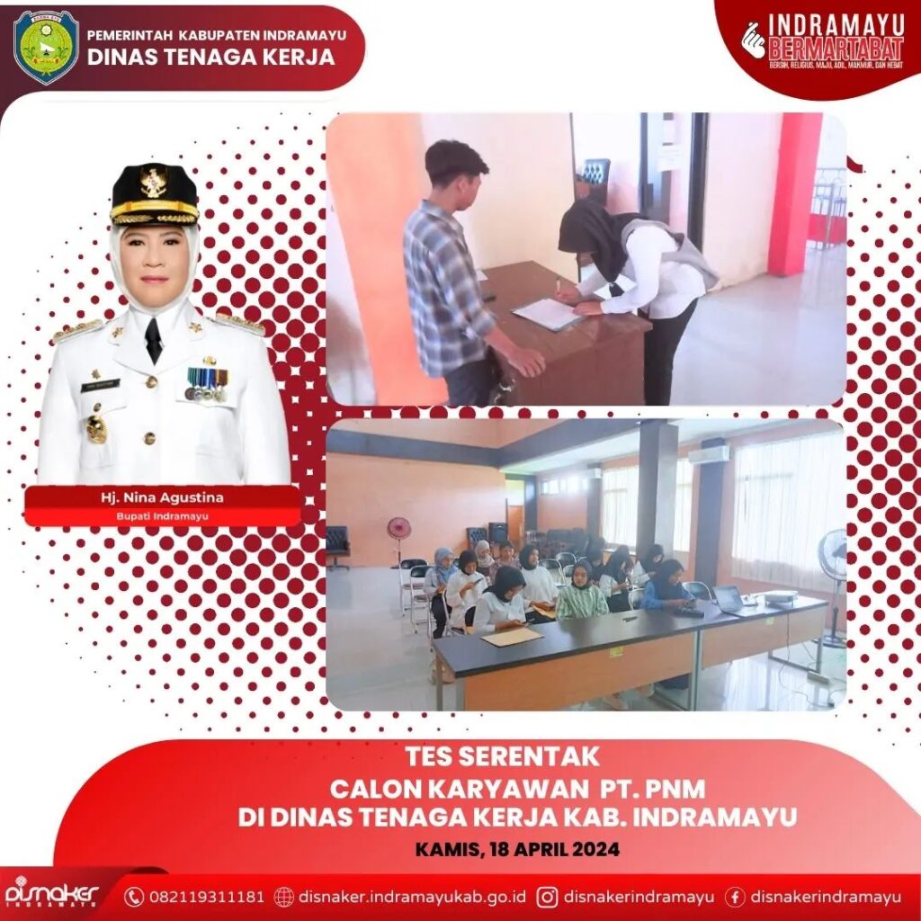 Kegiatan Tes Serentak Rekrutmen Calon Karyawan PT. PNM Mekaar di Aula Disnaker Indramayu